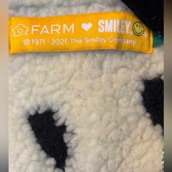 Farm Rio Smiley Black White Belted Long Cardigan - Teddy Texture - Size XL - Picture 4 of 7